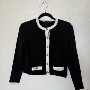 Maje Cardigan | Black & White Trim Women's NWT